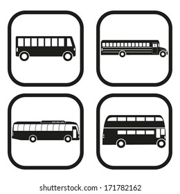 Bus icon - four variations