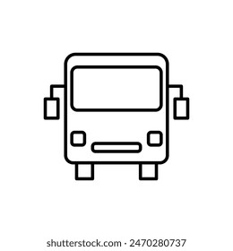 bus icon front vector design on white background