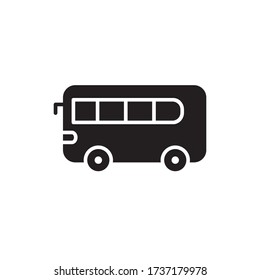 vector de glifo de icono de bus. aislado en fondo blanco