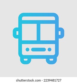 Bus icon in gradient style about travel, use for website mobile app presentation