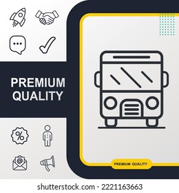 bus icon graphic element. Modern design.