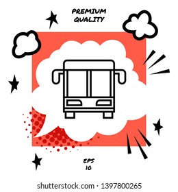 Bus icon. Graphic elements for your design