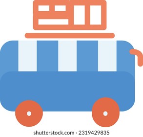 Bus Icon: A graphical representation symbolizing a bus, commonly used to represent public transportation services