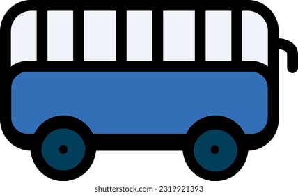 Bus Icon: A graphical representation symbolizing a bus, commonly used to represent public transportation services