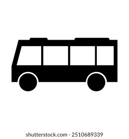 Bus icon illustrated on background