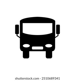 Icono del autobús ilustrado en el fondo