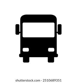 Icono del autobús ilustrado en el fondo