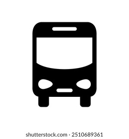 Bus icon illustrated on background