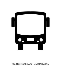 Icono del autobús ilustrado en el fondo