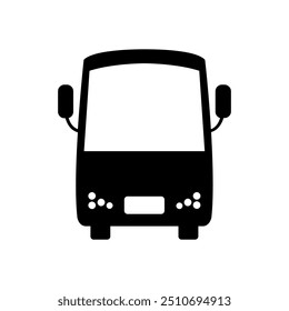 Icono del autobús ilustrado en el fondo