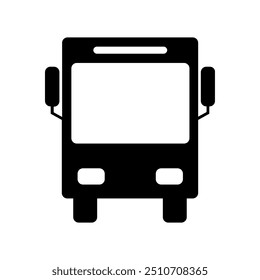 Icono del autobús ilustrado en el fondo