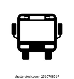 Icono del autobús ilustrado en el fondo