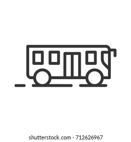 Bus icon, illustration isolated vector sign symbol