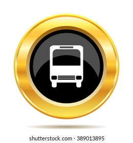 Bus icon. Internet button on white background. EPS10 vector.