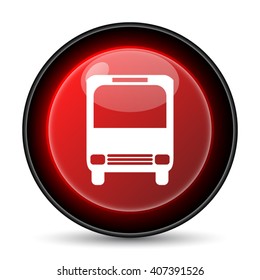 Bus icon. Internet button on white background. EPS10 vector