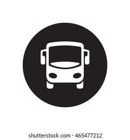 Bus   icon,  isolated. Flat  design.