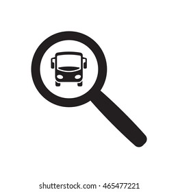 Bus    icon,  isolated. Flat  design.