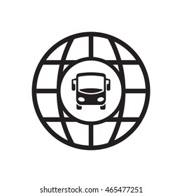 Bus    icon,  isolated. Flat  design.