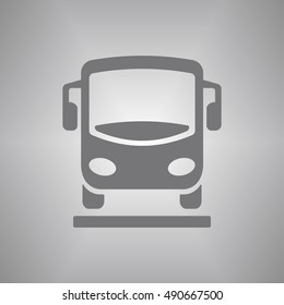 Bus    icon,  isolated. Flat  design.