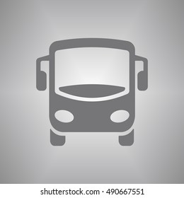 Bus   icon,  isolated. Flat  design.