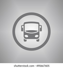 Bus    icon,  isolated. Flat  design.
