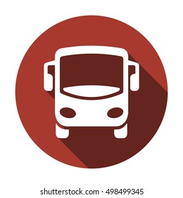 Bus    icon,  isolated. Flat  design.