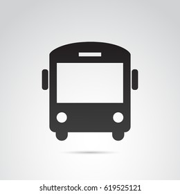 Bus icon isolated on grey background. Vector art.