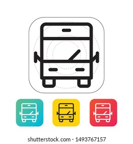 bus icon isolated on white background.
