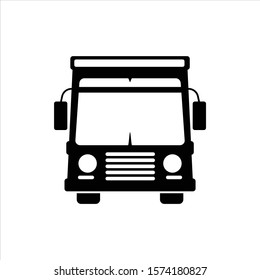 Bussymbol einzeln auf weißem Hintergrund. Bus-Symbol im trendigen Design-Stil. Bus Vektorillustration Symbol modern und einfach flach Symbol für Web-Site, Mobile, Logo, App, UI. Bussymbol-Vektorillustration, EPS10.