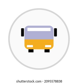 icono de bus aislado en fondo blanco, vector