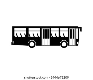 Bus icon isolated on white background. Vector illustration. 