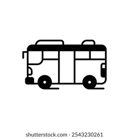 Bussymbol einzeln auf weißem Hintergrund. Vektorgrafik.