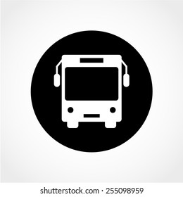 Bus Icon Isolated on White Background