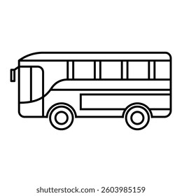 Bus icon isolated on white. Bus for public transportation.