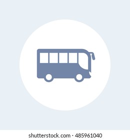 bus icon isolated on white, side view
