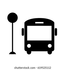 Bus icon isolated on white background. Vector art.