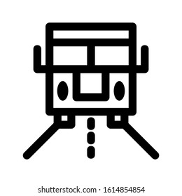 bus icon isolated sign symbol vector illustration - high quality black style vector icons
