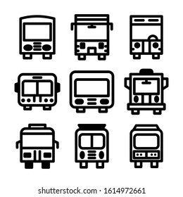 bus icon isolated sign symbol vector illustration - Collection of high quality black style vector icons
