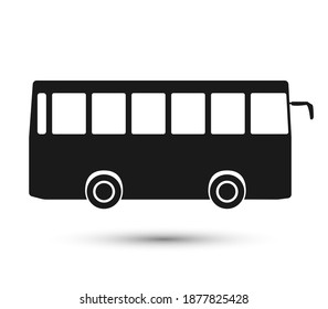 Bus-Symbol. Einzeln technische Zeichnung. Schwarze Illustration des Transports. 10 eps Design.