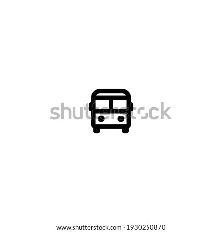 bus icon isolated white background