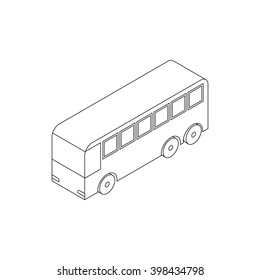 Bus icon, isometric 3d style