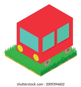 Bus icon isometric vector. Autobus. Public transportation