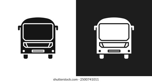 Bus icon line art vector