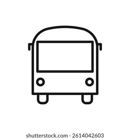 Bus icon line art vector