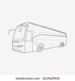 Bus icon line element. Vector illustration of bus icon line isolated on clean background for your web mobile app logo design.