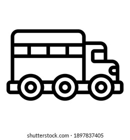 bus icon,  line icon isolated