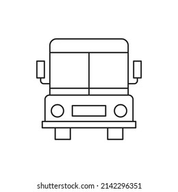 Bus icon line style icon, style isolated on white background
