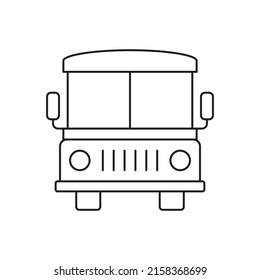 Bus icon line style icon, style isolated on white background