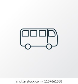 Bus icon line symbol. Premium quality isolated autobus element in trendy style.