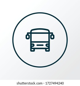 Bus icon line symbol. Premium quality isolated autobus element in trendy style.